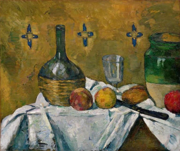 Nature morte flasque cruche en verre – Paul Cézanne Paul Cézanne