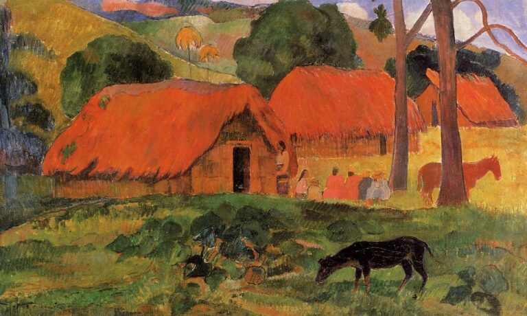 Le chien devant la hutte – Paul Gauguin Paul Gauguin