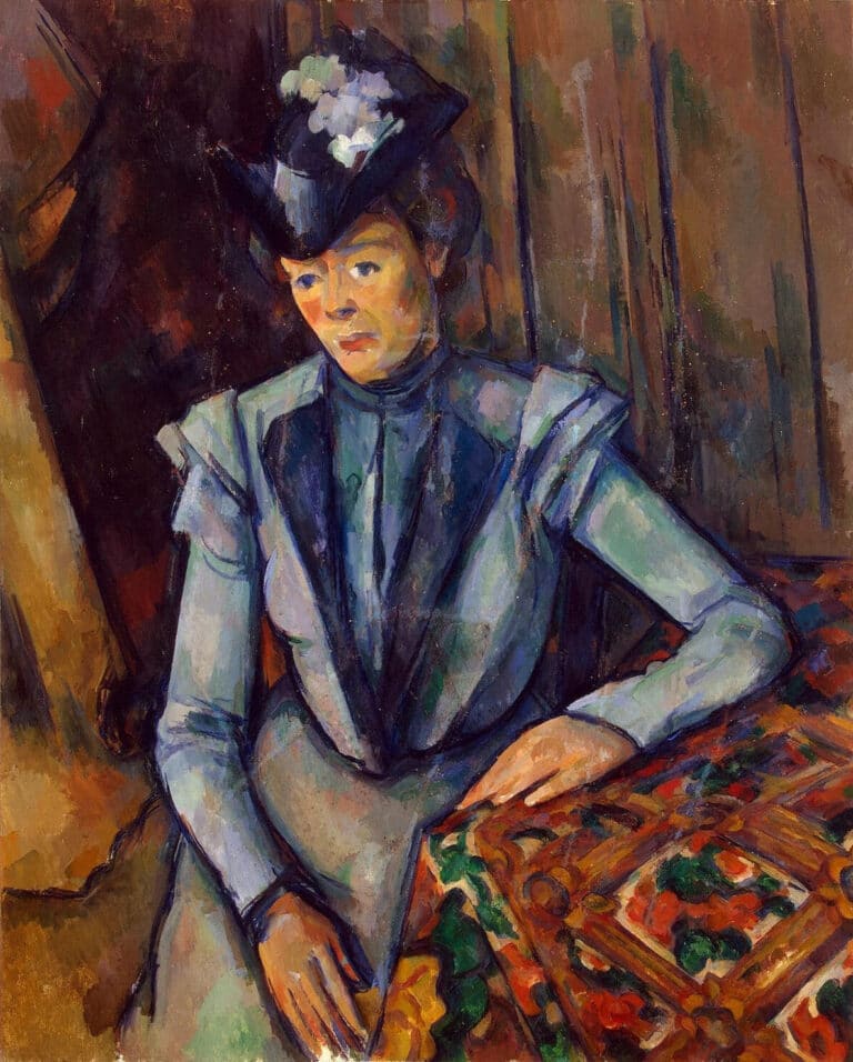 Portrait de dame en bleu – Paul Cézanne Paul Cézanne