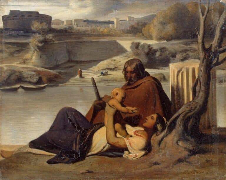 Se reposer sur les rives du Tibre – Paul Delaroche Paul Delaroche