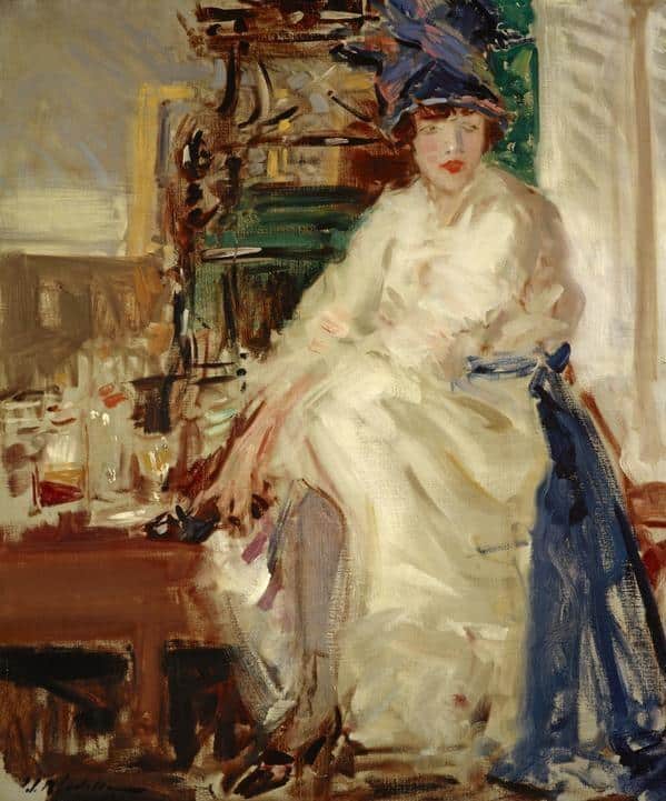 Peggy en bleu et blanc – Francis Cadell Francis Cadell