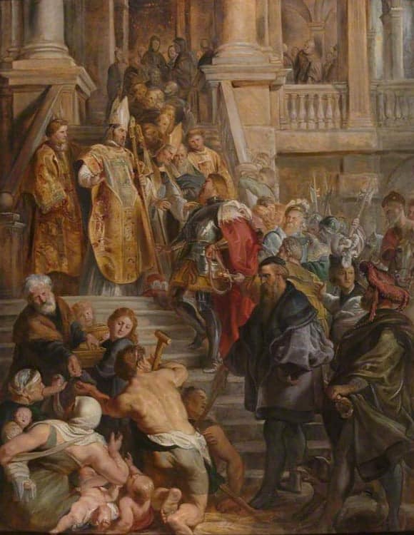 Saint Bavon est reçu par les saints Amand et Floribert – Peter Paul Rubens Peter Paul Rubens