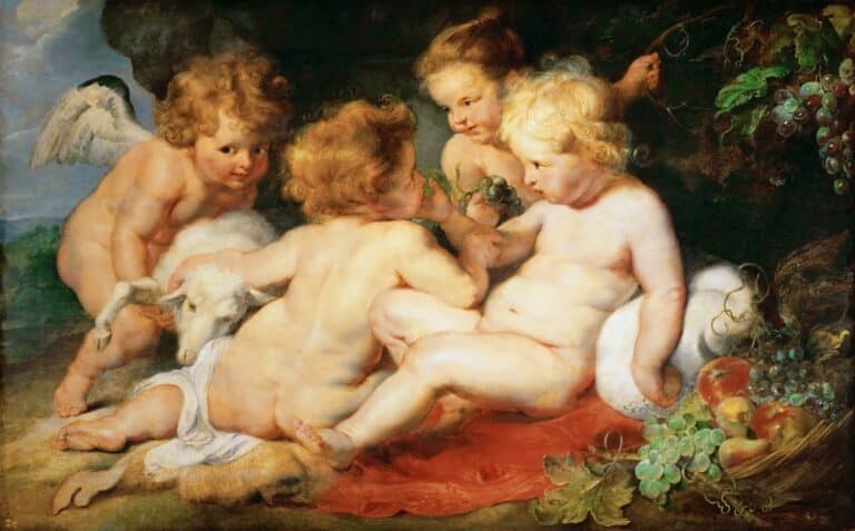 L’enfant Jésus avec Jean le Baptiste et deux anges – Peter Paul Rubens Peter Paul Rubens