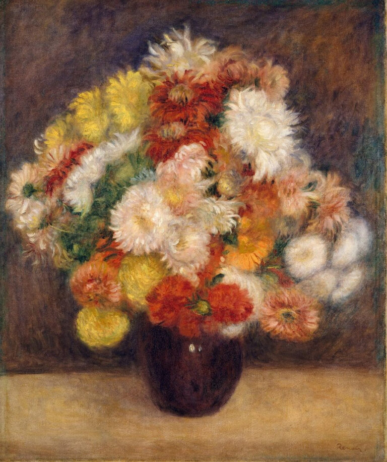 Bouquet de chrysanthèmes 1881 – Pierre-Auguste Renoir Pierre-Auguste Renoir