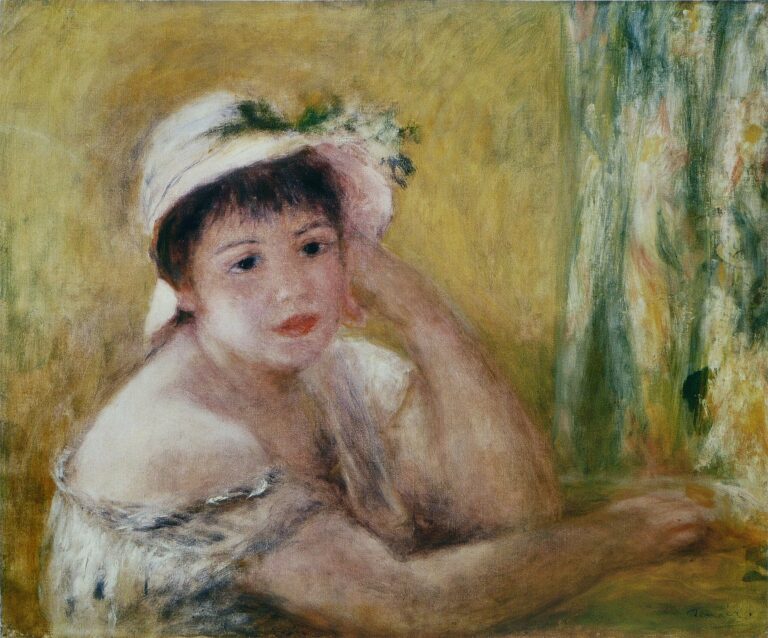 Femme avec le chapeau de paille – Pierre-Auguste Renoir Pierre-Auguste Renoir