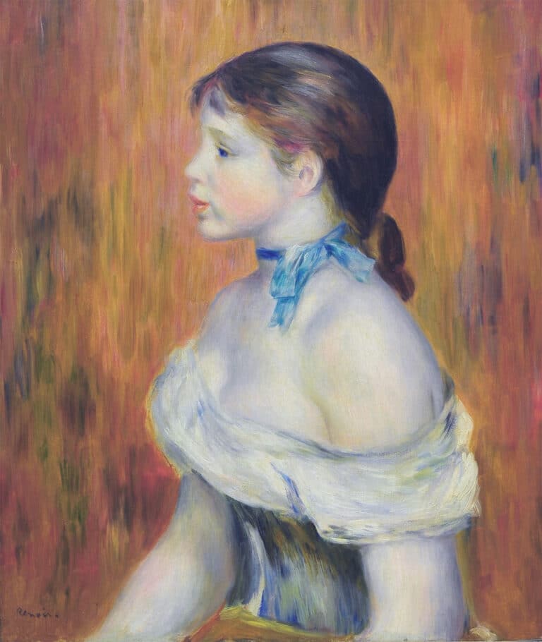 Jeune Fille au ruban bleu – Pierre-Auguste Renoir Pierre-Auguste Renoir