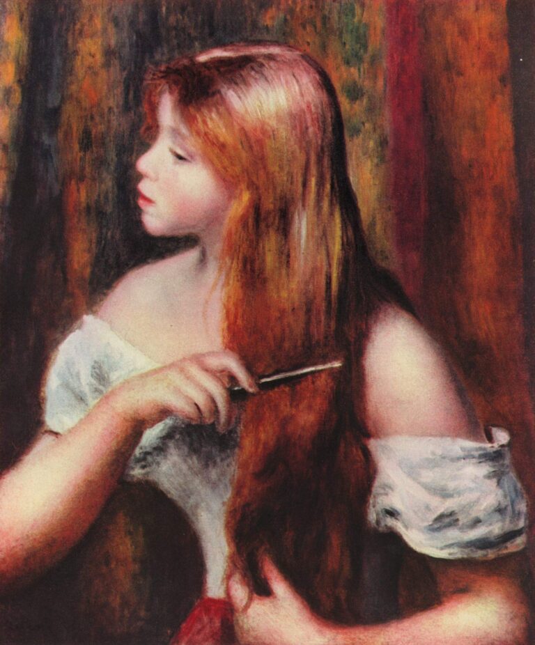 Fille au peigne – Pierre-Auguste Renoir Pierre-Auguste Renoir