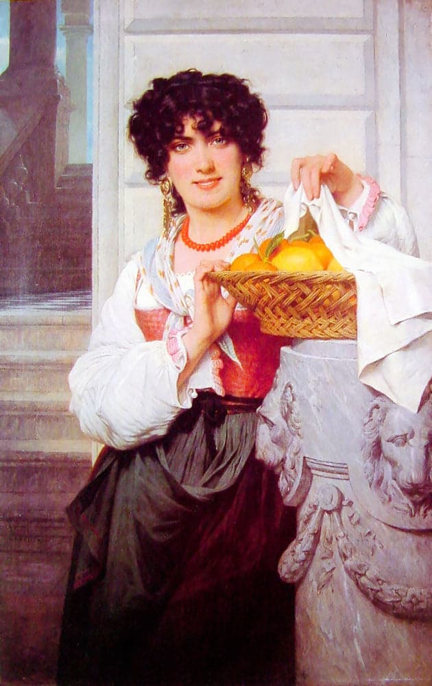 Fille au panier d’oranges et de citrons – Pierre Auguste Cot Pierre-Auguste Cot