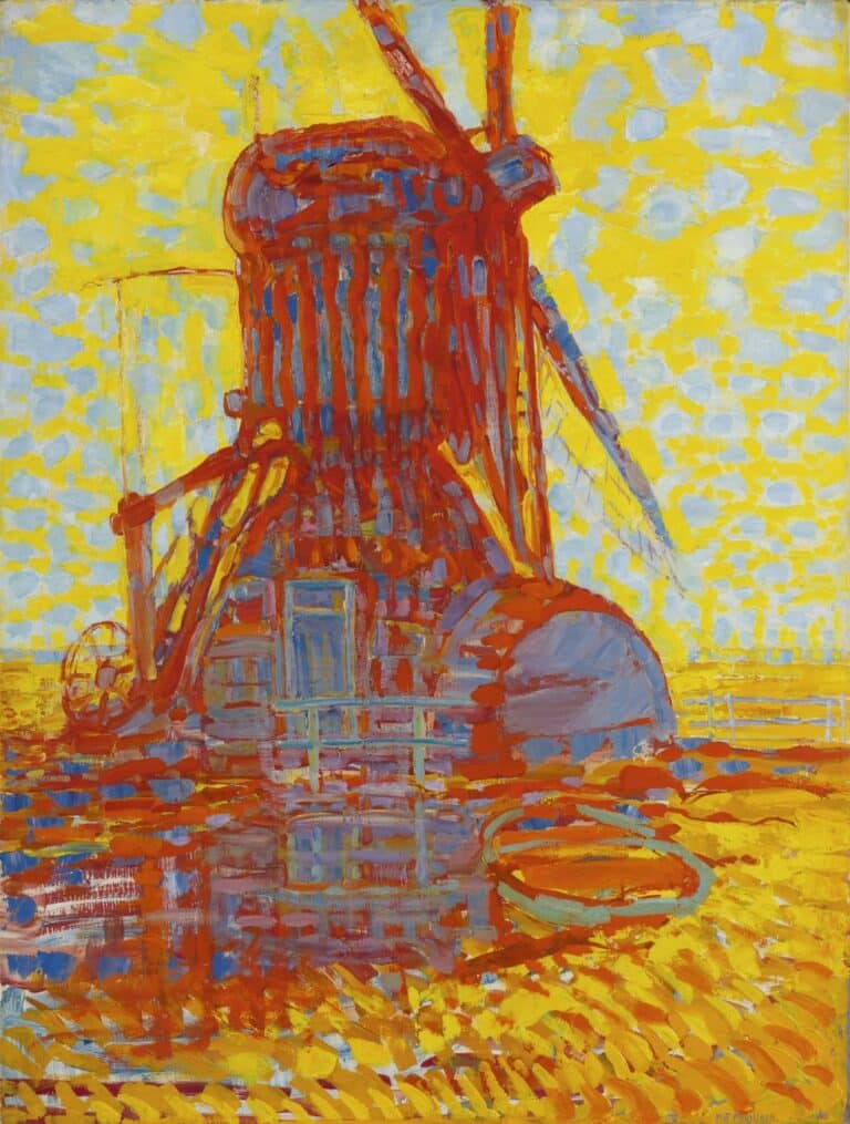 Moulin dans la lumière du soleil – Mondrian Piet Mondrian