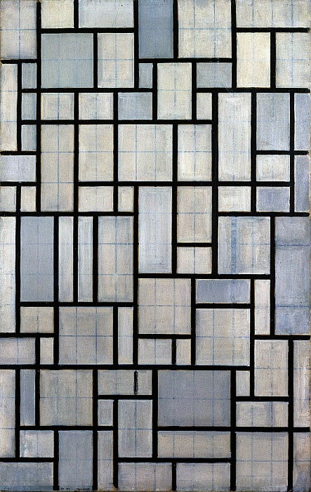 Composition avec la grille 2 – Mondrian Piet Mondrian