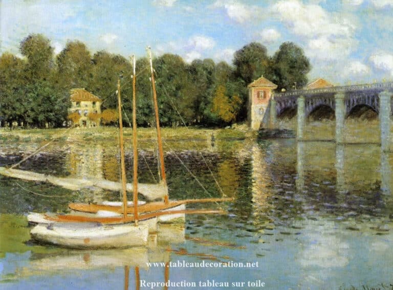 Le Pont d’Argenteuil – Tableau Claude Monet bateau Claude Monet