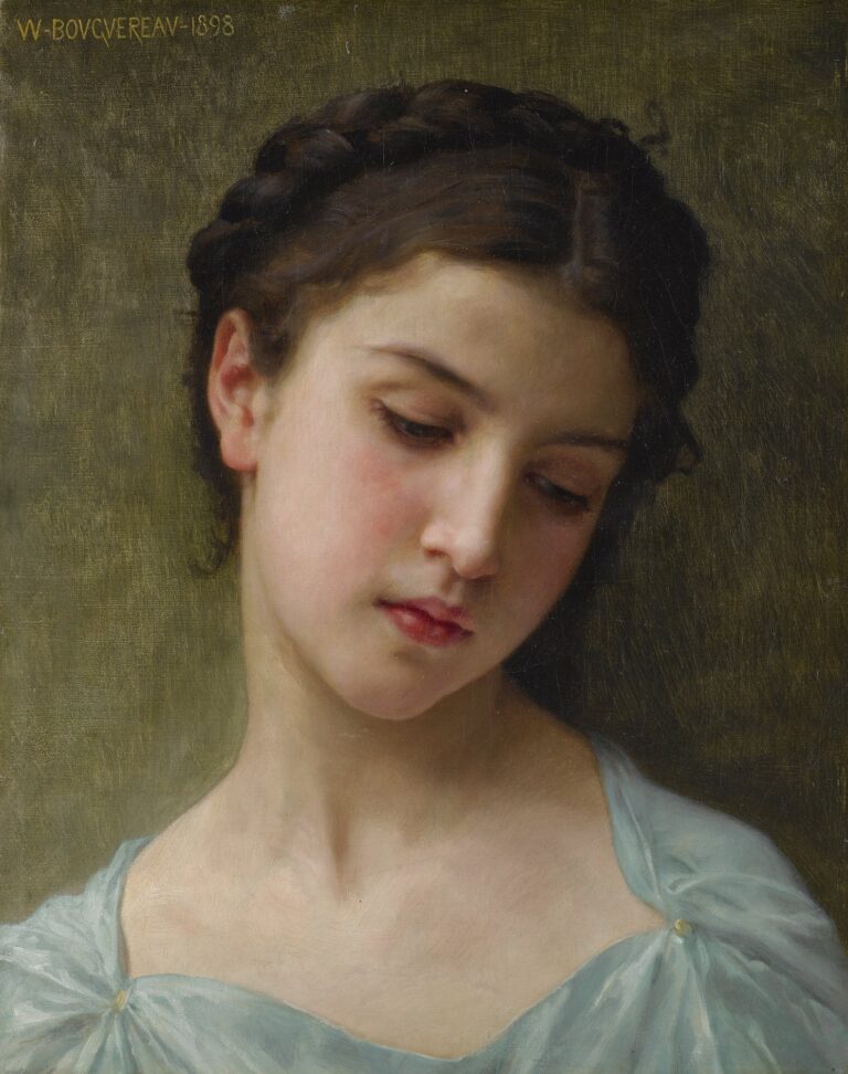 Portrait d’une jeune fille de William Bouguereau William Bouguereau