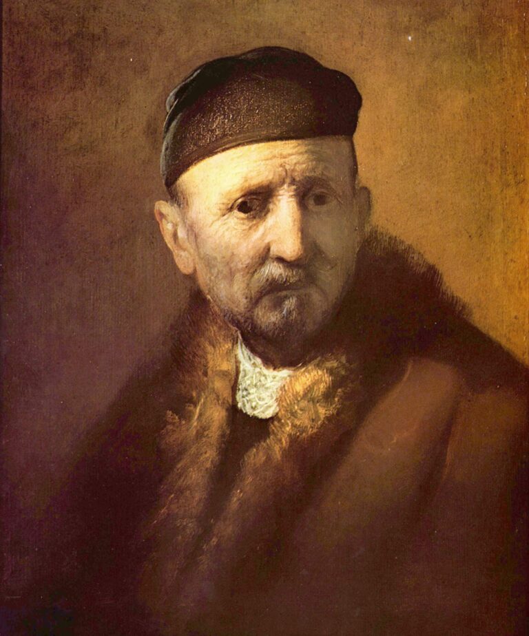 Étude de la tête d’un vieil homme – Rembrandt van Rijn Rembrandt van Rijn