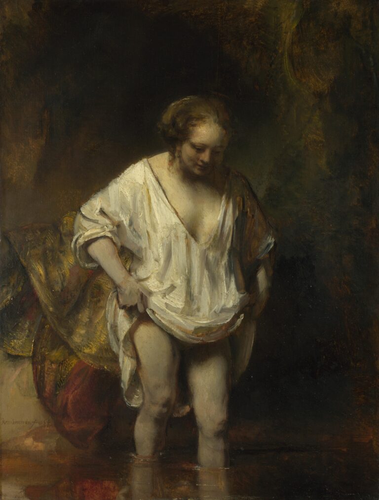 Femme se baignant dans une rivière – Rembrandt van Rijn Rembrandt van Rijn