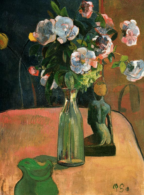 Roses et statue – Paul Gauguin Paul Gauguin