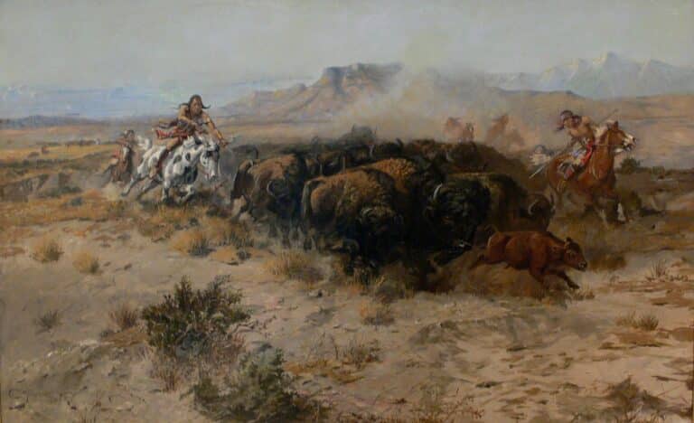 La chasse au bison [n°26] – Charles Marion Russell Charles Marion Russell