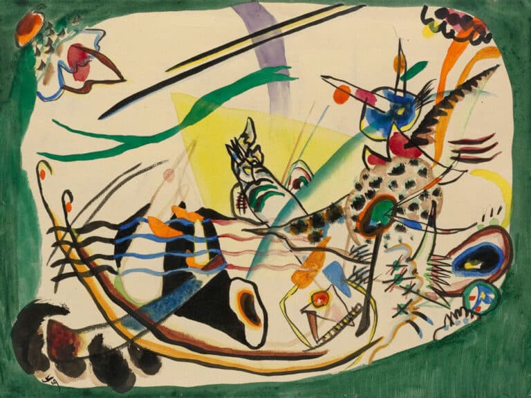 Étude pour la bordure verte 1919 – Vassily Kandinsk Vassily Kandinsky