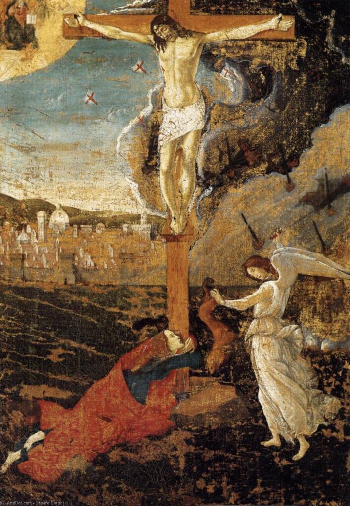 Crucifixion avec Marie Magdelaine et un ange  – Sandro Botticelli Sandro Botticelli