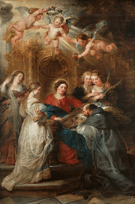 Autel d’Ildefonso, image centrale : Marie apparaît à Saint Ildefonso – Peter Paul Rubens Peter Paul Rubens