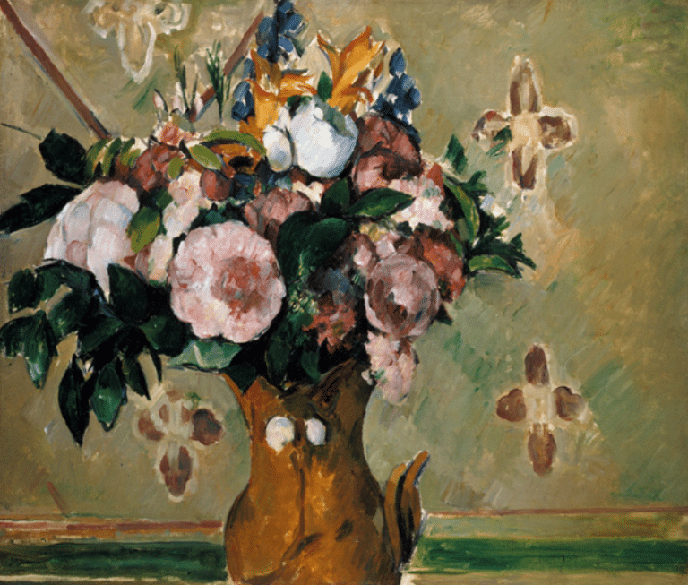 Botte de fleurs dans un vase I brun – Paul Cézanne Paul Cézanne