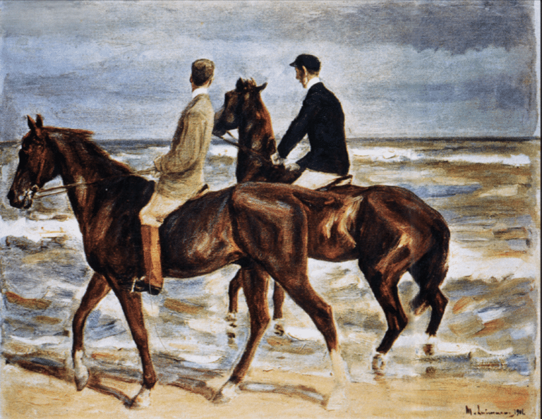 Deux cavaliers sur la plage – Max Liebermann Max Liebermann