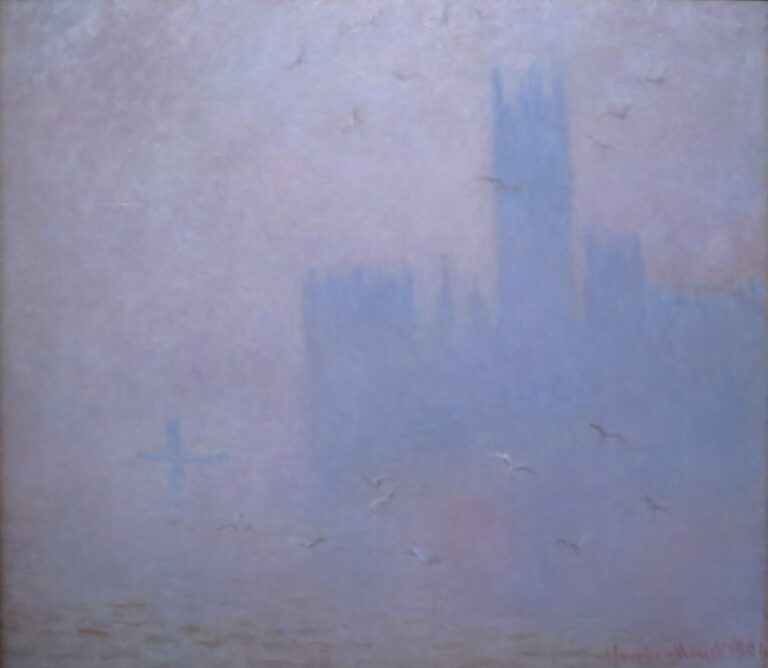 Mouettes, la Tamise et le Parlement (W 1613) – Claude Monet Claude Monet