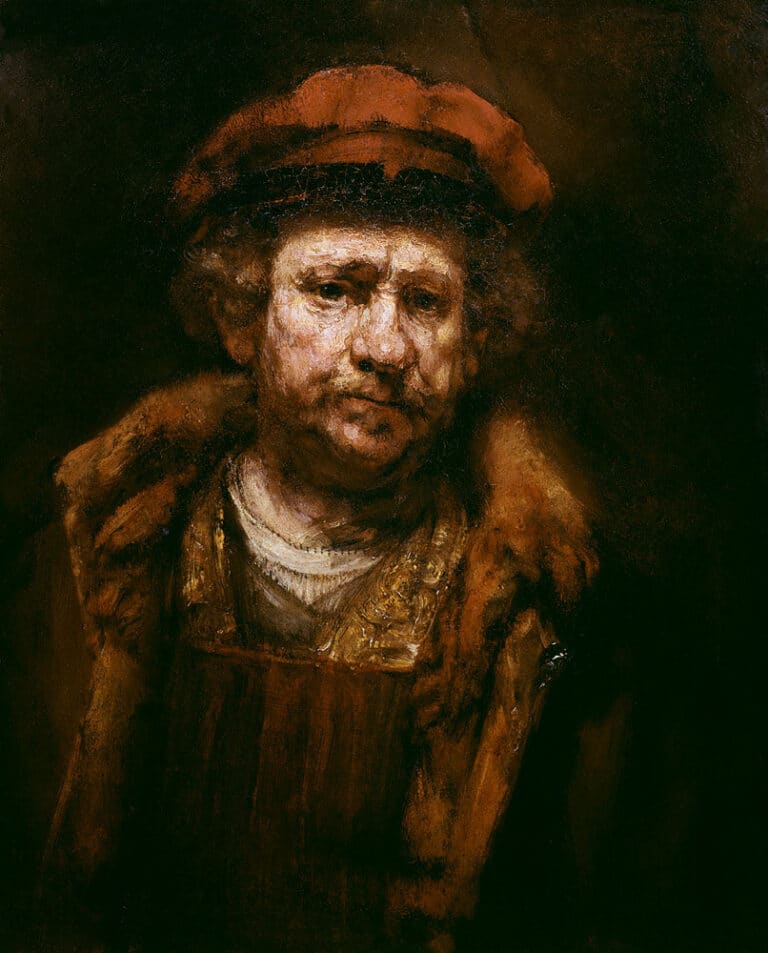 Autoportrait avec un bonnet rouge – Rembrandt van Rijn Rembrandt van Rijn