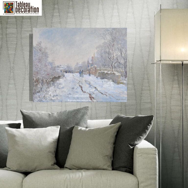 Rue sous la neige, Argenteuil – Tableau neige Monet Claude Monet 3