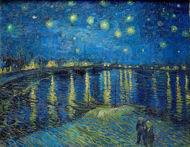 La Nuit étoilée sur le Rhône – Van Gogh Tableaux Populaires