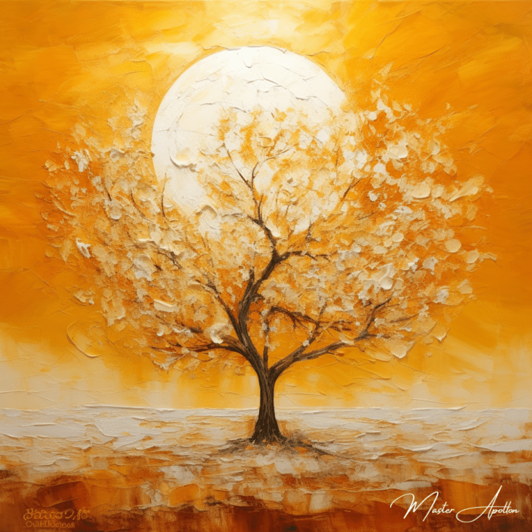 Tableau arbre blanc au soleil Tableaux Contemporains