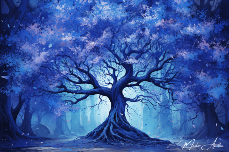 Tableau arbre bleu dream Tableaux Contemporains