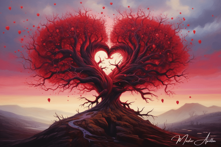 Tableau arbre coeur amour Tableaux Contemporains