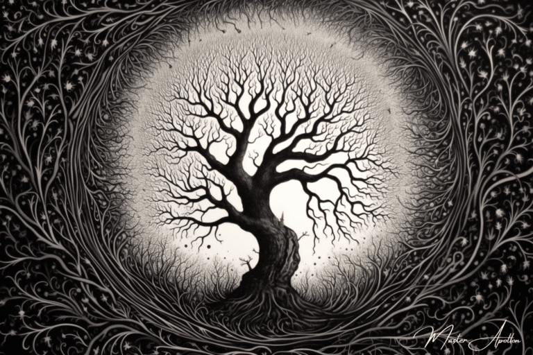 Tableau arbre de vie noir et blanc Tableaux Contemporains