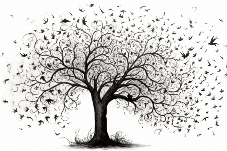 Tableau arbre de vie noir et blanc liberty Tableaux Contemporains