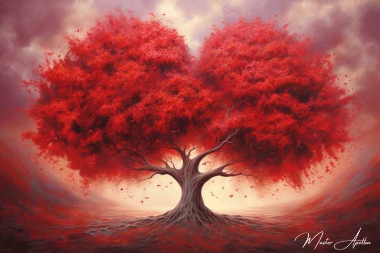 Tableau arbre en coeur Tableaux Contemporains