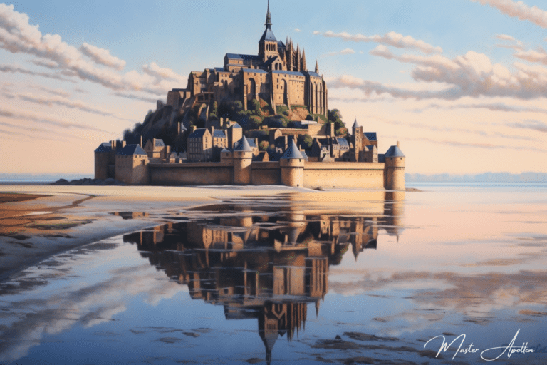 Tableau bretagne contemporain Mont saint michel Tableaux Contemporains