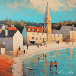 Tableau bretagne contemporain ballade en mer Tableaux Contemporains