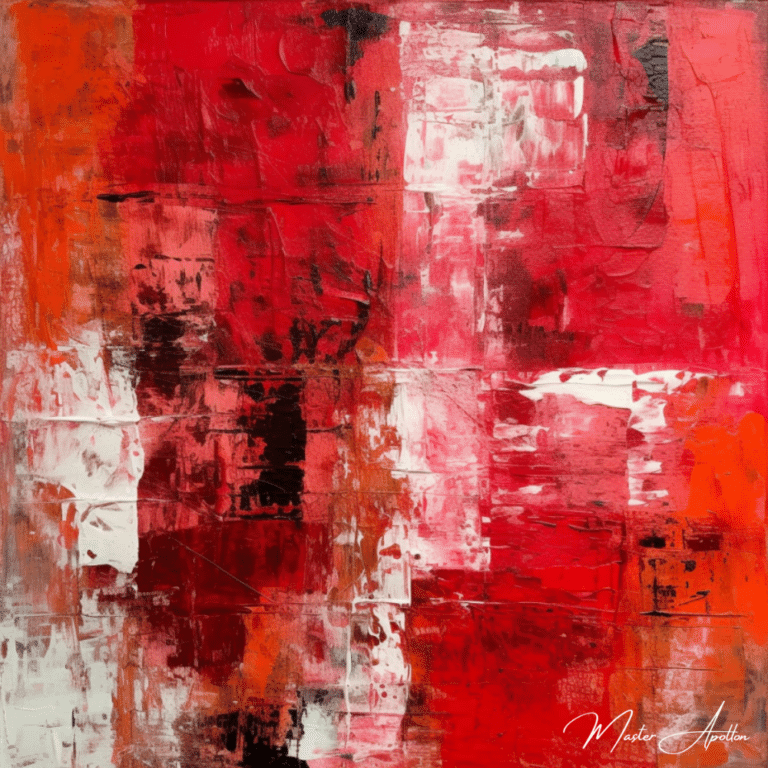 Tableau contemporain abstrait rouge Jana Tableaux Contemporains