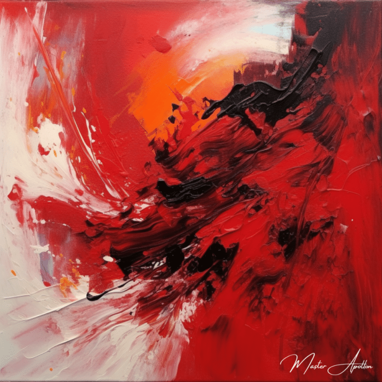 Tableau contemporain abstrait rouge Lala Tableaux Contemporains