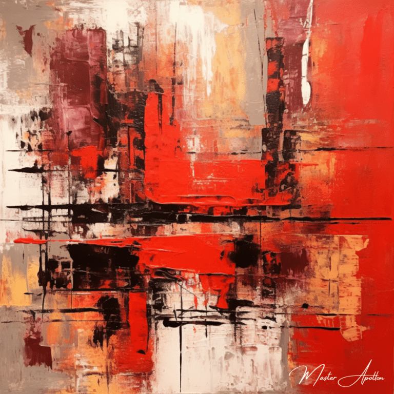 Tableau contemporain abstrait rouge Mala Tableaux Contemporains