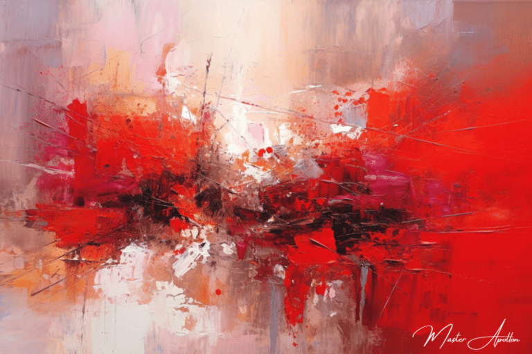 Tableau contemporain abstrait rouge Xala Tableaux Contemporains