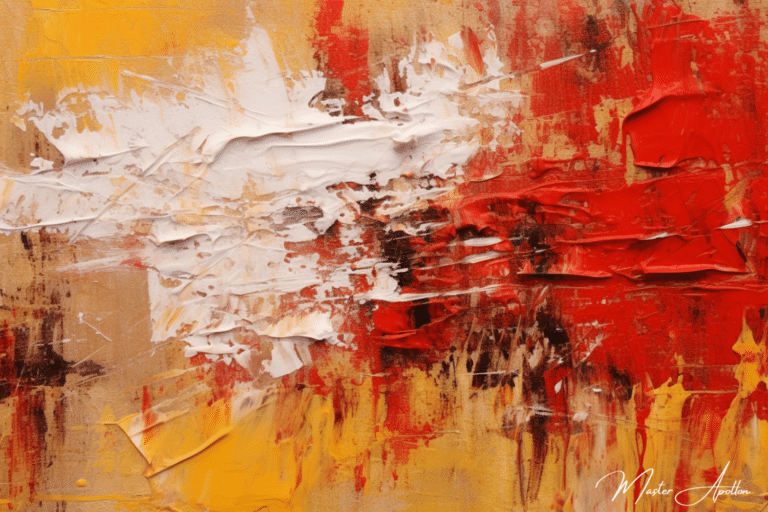 Tableau contemporain abstrait rouge chaleur Tableaux Contemporains