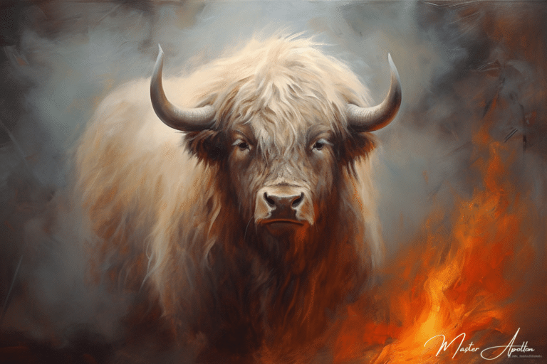 Tableau contemporain animaux bison Tableaux Contemporains