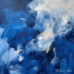 Tableau contemporain bleu abstrait mer Tableaux Contemporains