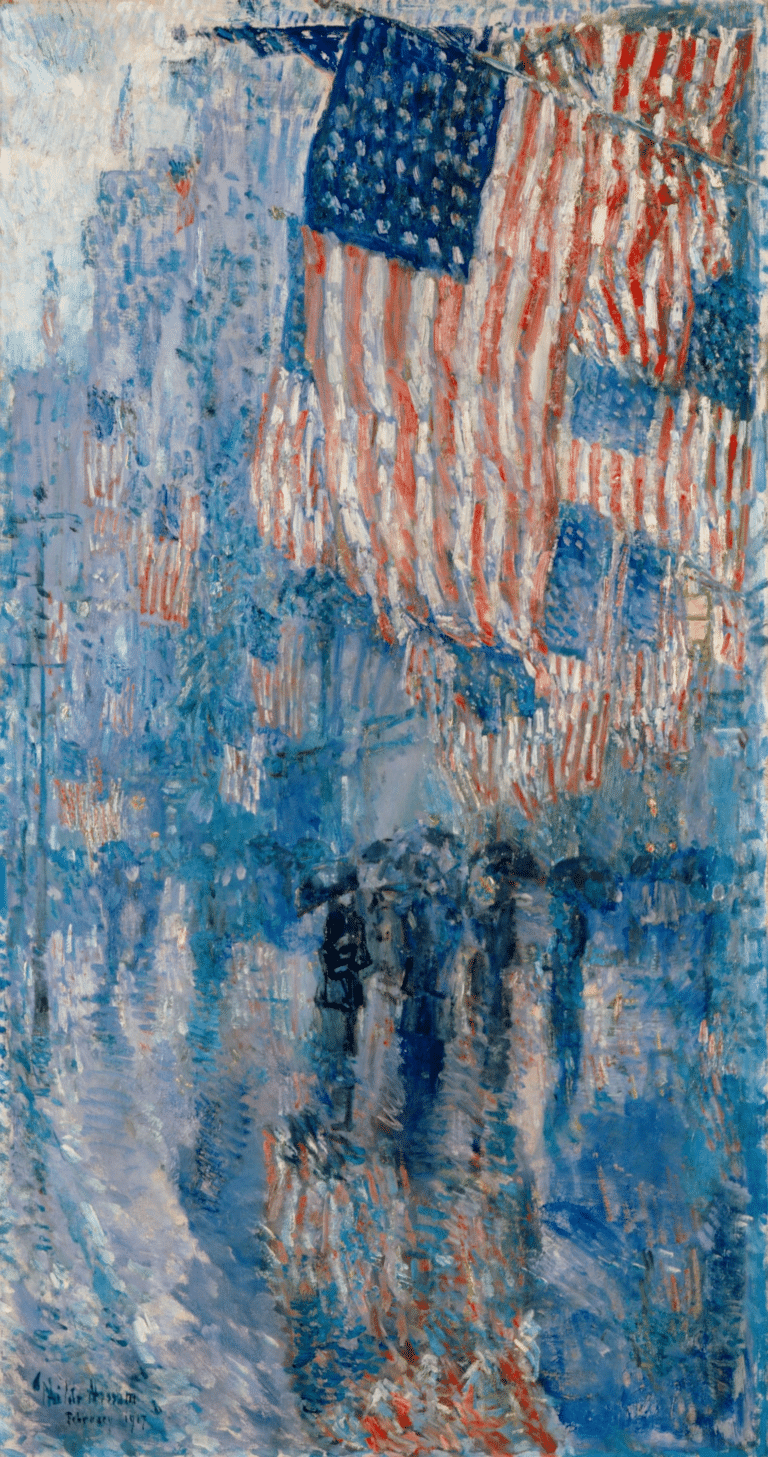 L’avenue sous la pluie – Childe Hassam Childe Hassam