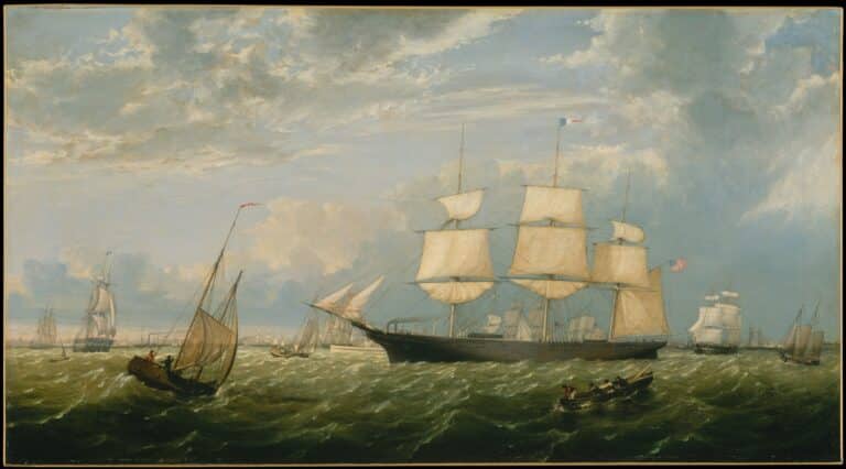 Le Golden State entrant dans le port de New York, 1854 – Fitz Henry Lane Fitz Henry Lane