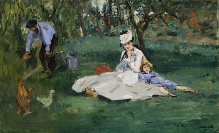 La famille Monet dans son jardin d’Argenteuil – Edouard Manet Édouard Manet