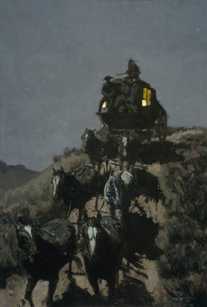Le vieux coach de scène des plaines – Frederic Remington Frederic Remington