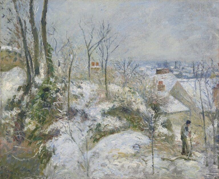 La Garenne, côte Saint-Denis à Pontoise, effet de neige – Camille Pissarro Camille Pissarro