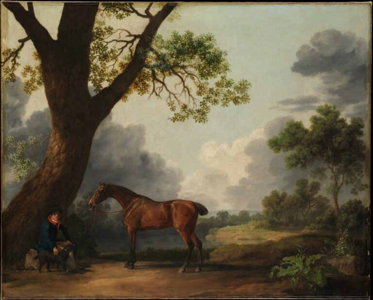 Le chasseur du troisième duc de Dorset avec un palefrenier et un chien – George Stubbs George Stubbs